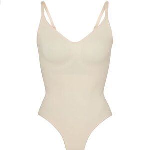 SKIMS Cream Shapewear Bodysuit